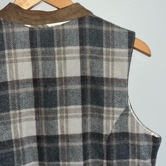 Chrysantheme Vintage Wool & Leather Vest - Picture 6 of 8